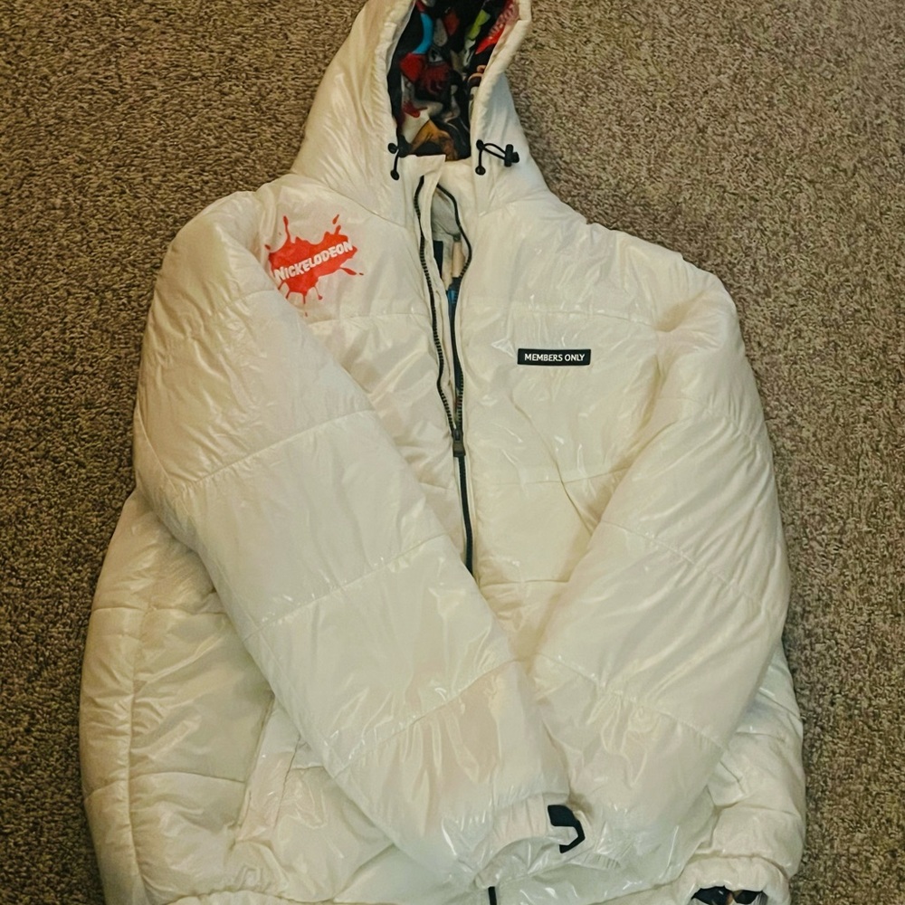 Members Only White Puffer Jacket